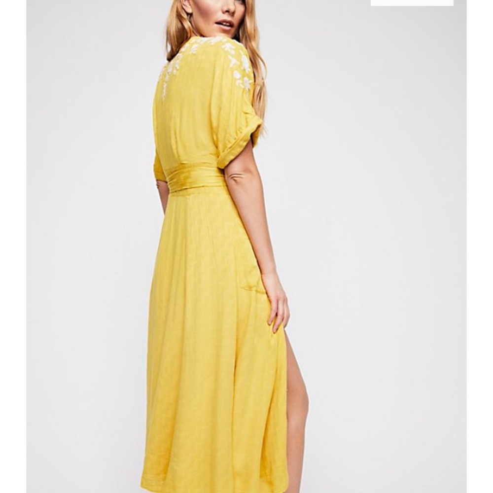 Free People Love To Love You Embroider Midi Dress